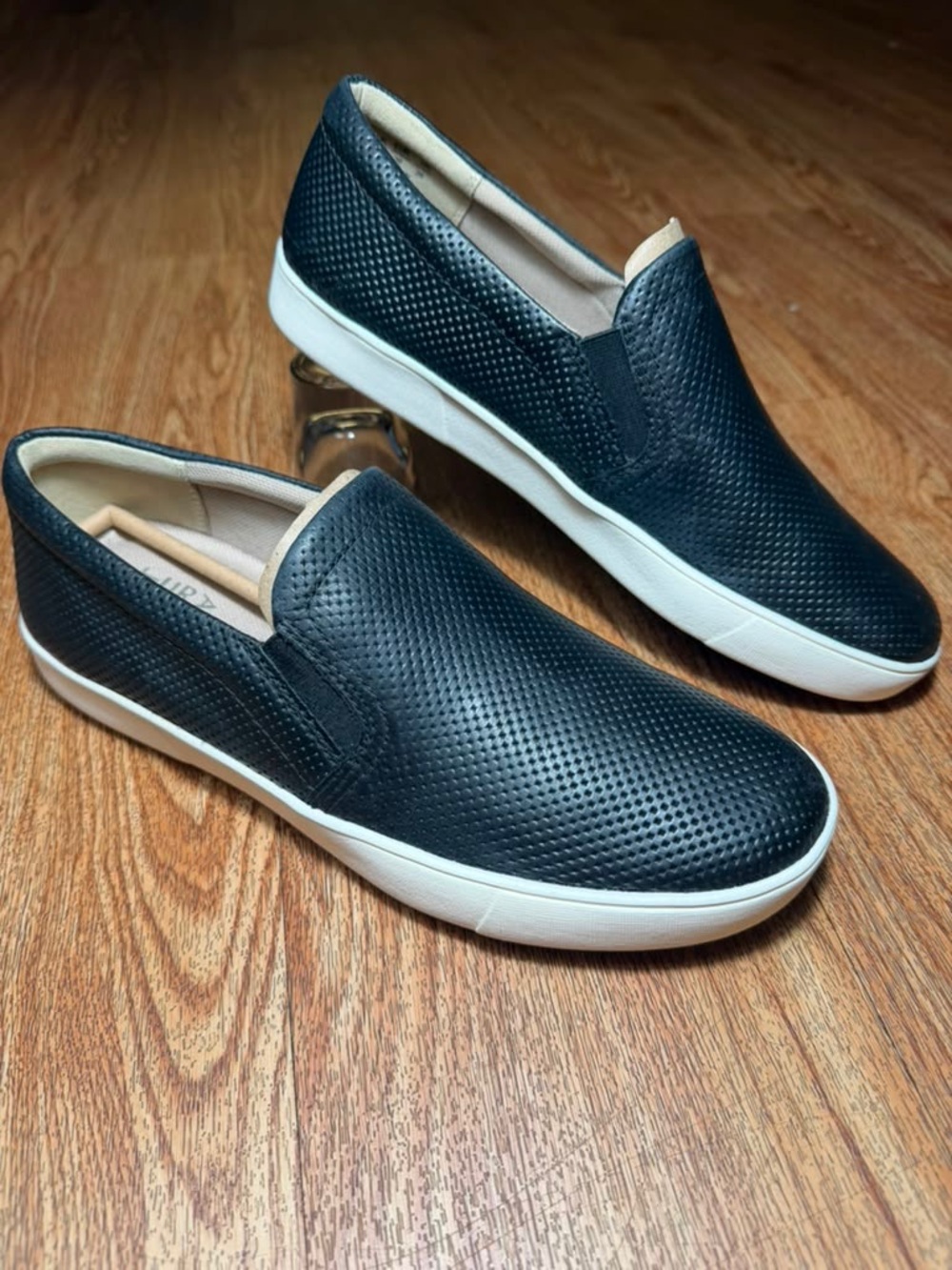 Women Naturalizer Slip-On Perforated Leather Sneakers - Black